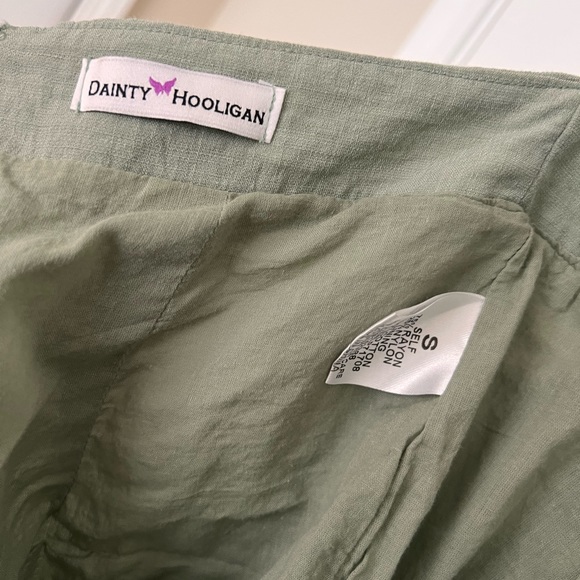 Dainty Hooligan Green Romper With Tie In Back Size S - Picture 2 of 3